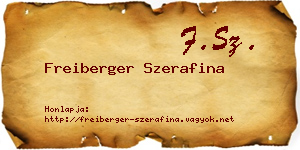 Freiberger Szerafina névjegykártya